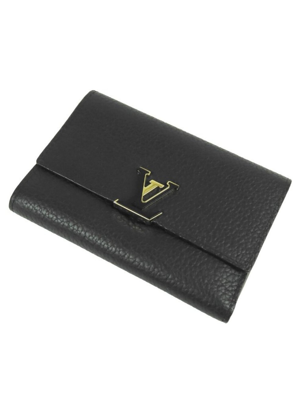 Louis Vuitton Portefeuille Capucines Compact Black Noir Hot Pink Taurillon